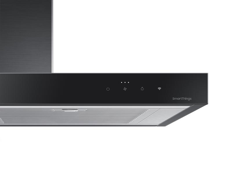 36" Bespoke Smart Wall Mount Hood in Clean Deep Charcoal