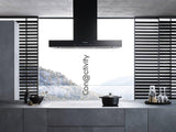 DA 6698 W Puristic Edition 6000 Obsidian black - Wall ventilation hood with energy-efficient LED lighting and touch controls for simple operation.