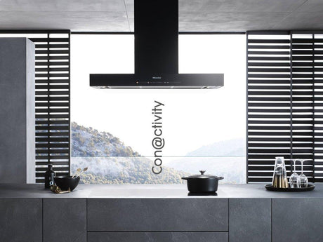 DA 6698 W Puristic Edition 6000 Obsidian black - Wall ventilation hood with energy-efficient LED lighting and touch controls for simple operation.