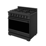 36 Inch Professional Liquid Propane Range With Precision Knob Control In Black  Gordon Ramsay Series