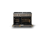 48"W. Sealed Burner Gas Range (Burner: 8b, Finish: Nantucket, Trim: Polished Chrome, Fuel: Propane)