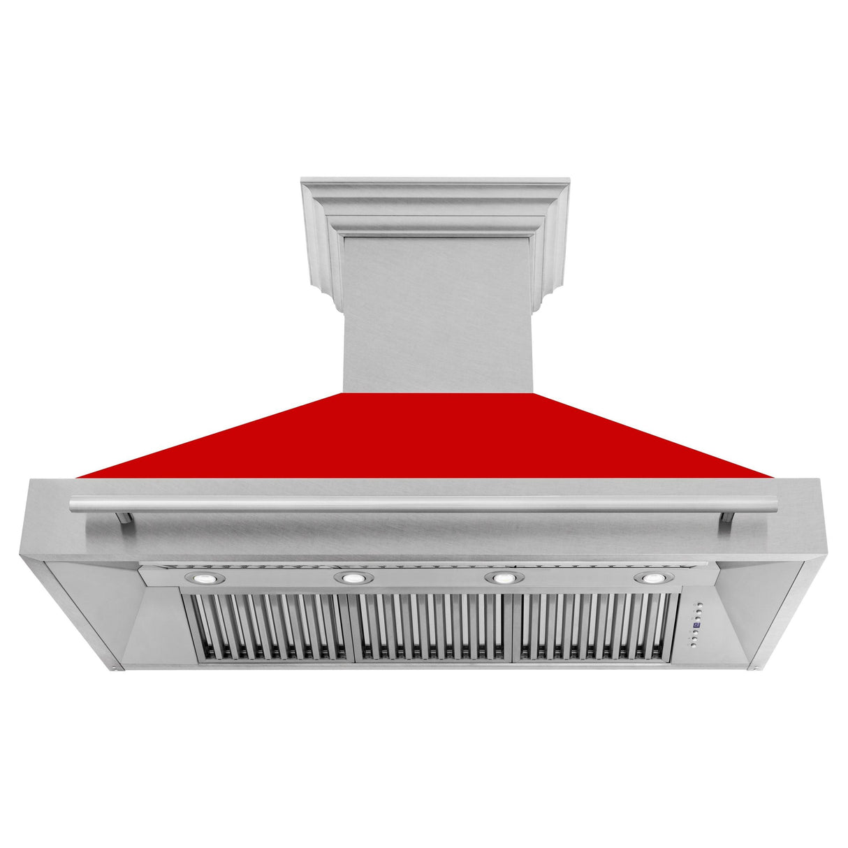 ZLINE 48 in. DuraSnow Stainless Steel Range Hood with Colored Shell Options (8654SNX-48) [Color: Red Matte]