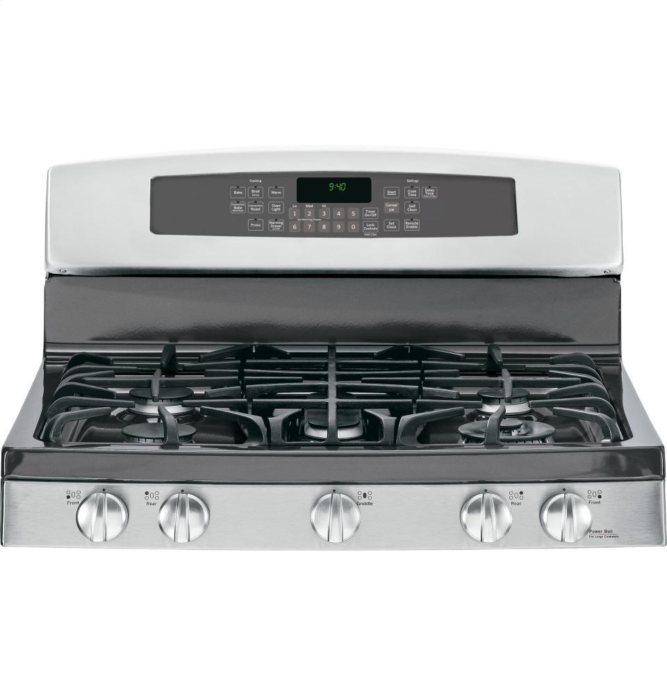 GE Profile Series 30" Dual-Fuel Free-Standing Range with Warming Drawer
