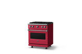 30"W. Sealed Burner Gas Range (Finish: Valentine, Trim: Polished Chrome, Fuel: Natural Gas)