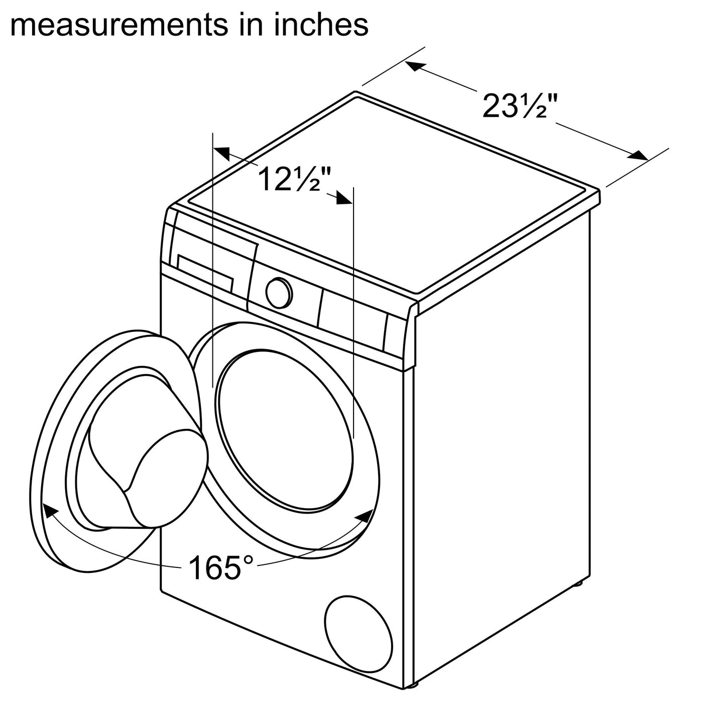 300 Series Compact Washer , White