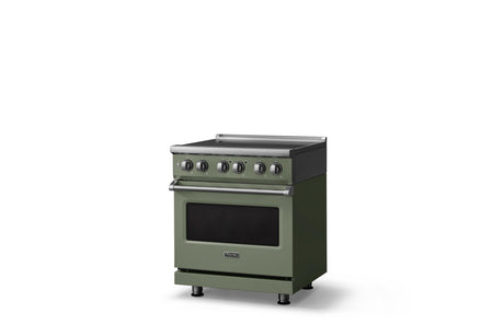 30"W. Induction Range (Finish: Eucalyptus, Trim: Polished Chrome)