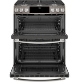 GE Profile™ 30" Smart Slide-In Front-Control Gas Double Oven Convection Range