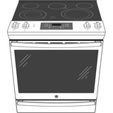 GE® 30" Slide-In Electric Convection Range