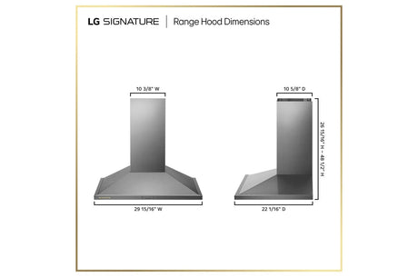 LG SIGNATURE 36 Inch Wall Mount Chimney Hood