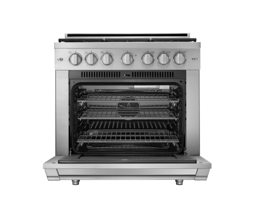 Gas Pro Range, Silver Stainless Steel, Natural Gas