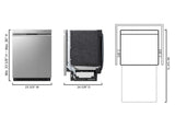 24-inch Wide QuadWash™ Front Control Dishwasher - Stainless Steel