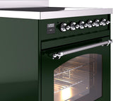 Nostalgie II 30 Inch Electric Freestanding Range in Emerald Green with Chrome Trim
