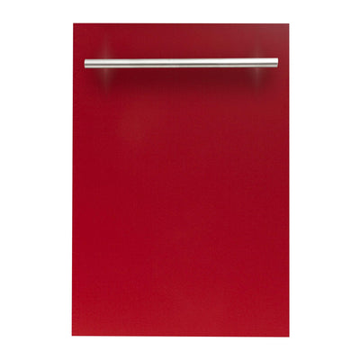 ZLINE 18 in. Compact Top Control Dishwasher with Stainless Steel Tub and Modern Style Handle, 52 dBa (DW-18) [Color: Red Gloss]