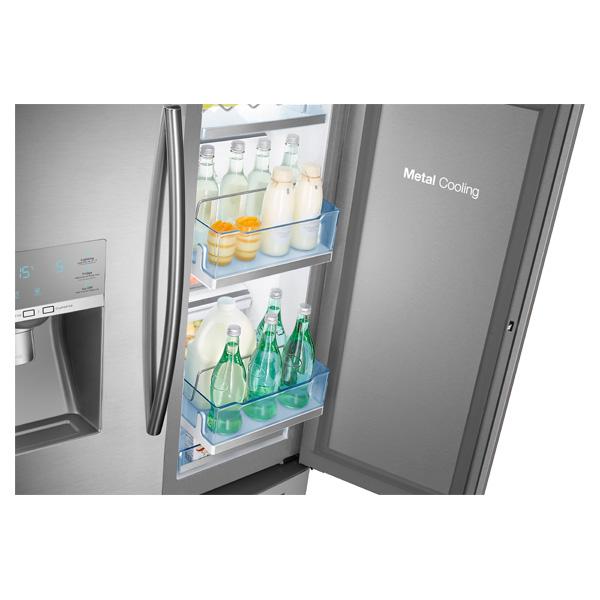 36" Wide, 30 cu. ft. Capacity 3-Door French Door Food ShowCase Refrigerator with Dual Ice Maker (Stainless Steel)