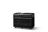 48"W. Dual Fuel Range (Burner: 6g, Finish: Onyx, Trim: Polished Chrome, Fuel: Natural Gas)