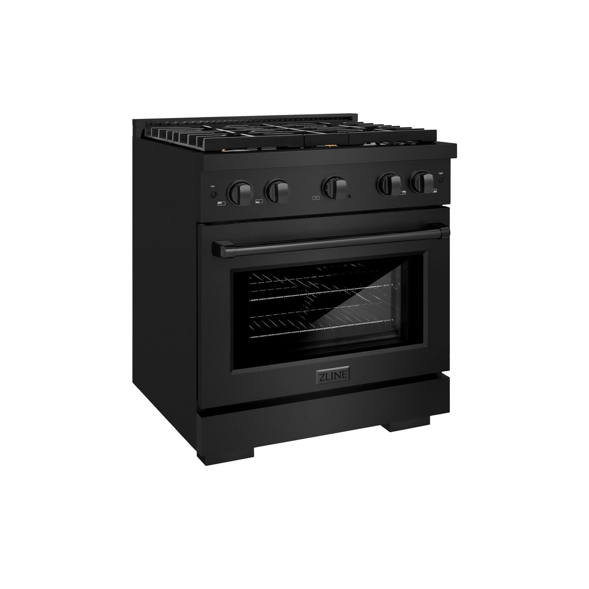 ZLINE 36 in. 5.2 cu. ft. Gas Range with Convection Gas Oven in Black Stainless Steel with 6 Brass Burners (SGRB-BR-36)
