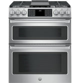 GE Cafe™ Series 30" Slide-In Front Control Dual-Fuel Double Oven with Convection Range