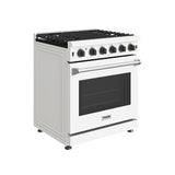 30 Inch Professional Gas Range In White