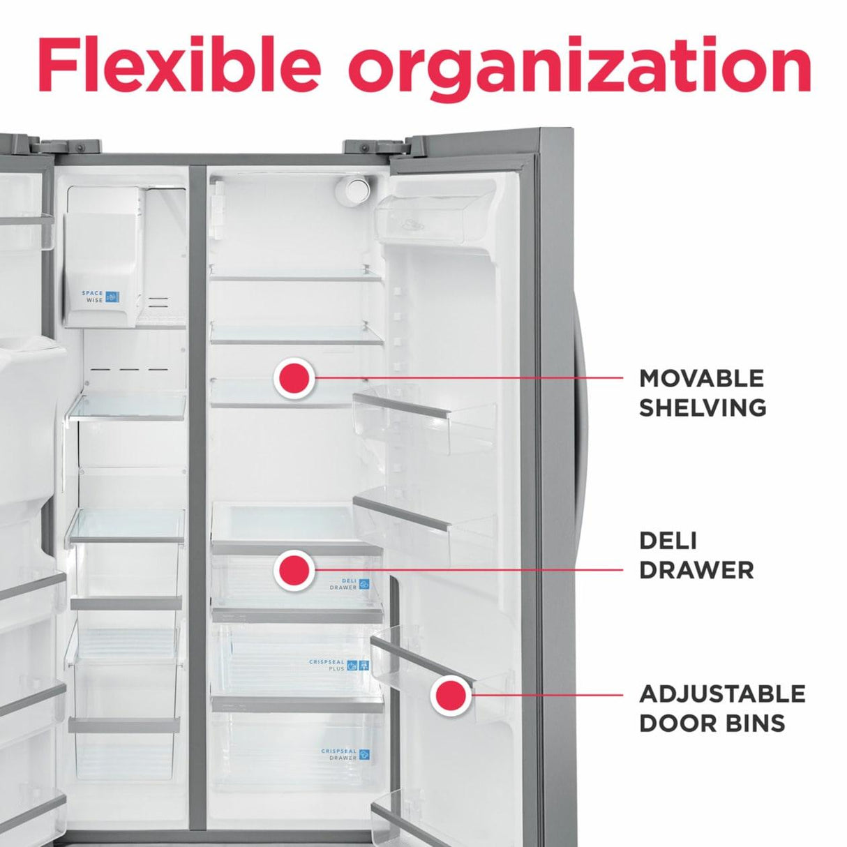 26 Cu. Ft. 36" Standard Depth Side by Side Refrigerator