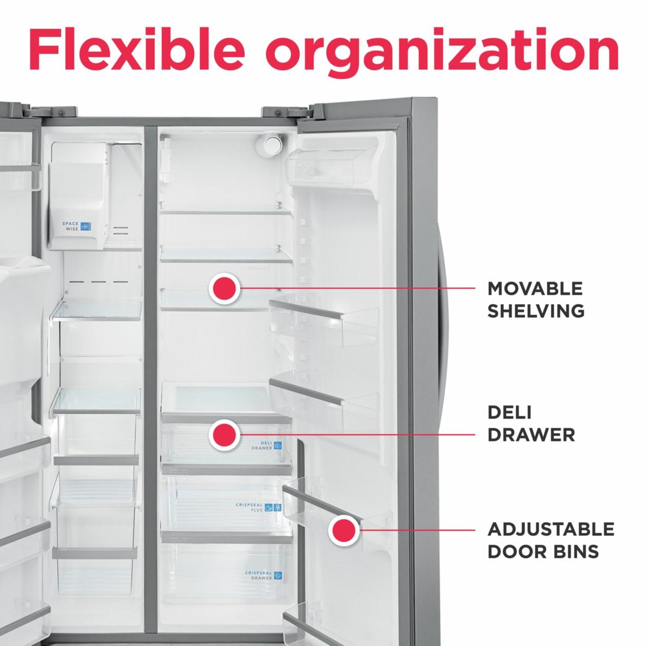 26 Cu. Ft. 36" Standard Depth Side by Side Refrigerator