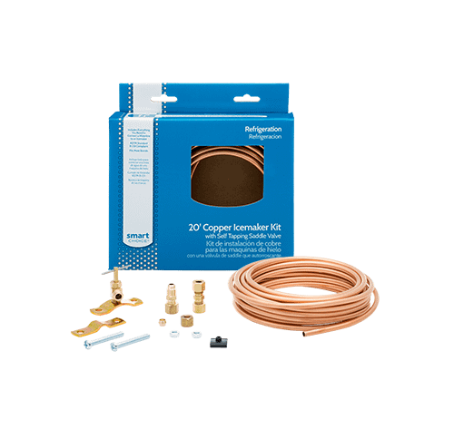 Smart Choice 20' Copper Refrigerator Waterline Kit, Self Tapping
