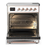 ILVE UMIB30QNR3RAP Majestic III 30 inch Induction Range with 4 Elements, 4 cu. ft. Oven Capacity (Solid Door, RAL, Copper)
