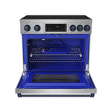 36 Inch Professional Induction Range With Tilt Panel Touch Control In Stainless Steel and Blue  Gordon Ramsay Series