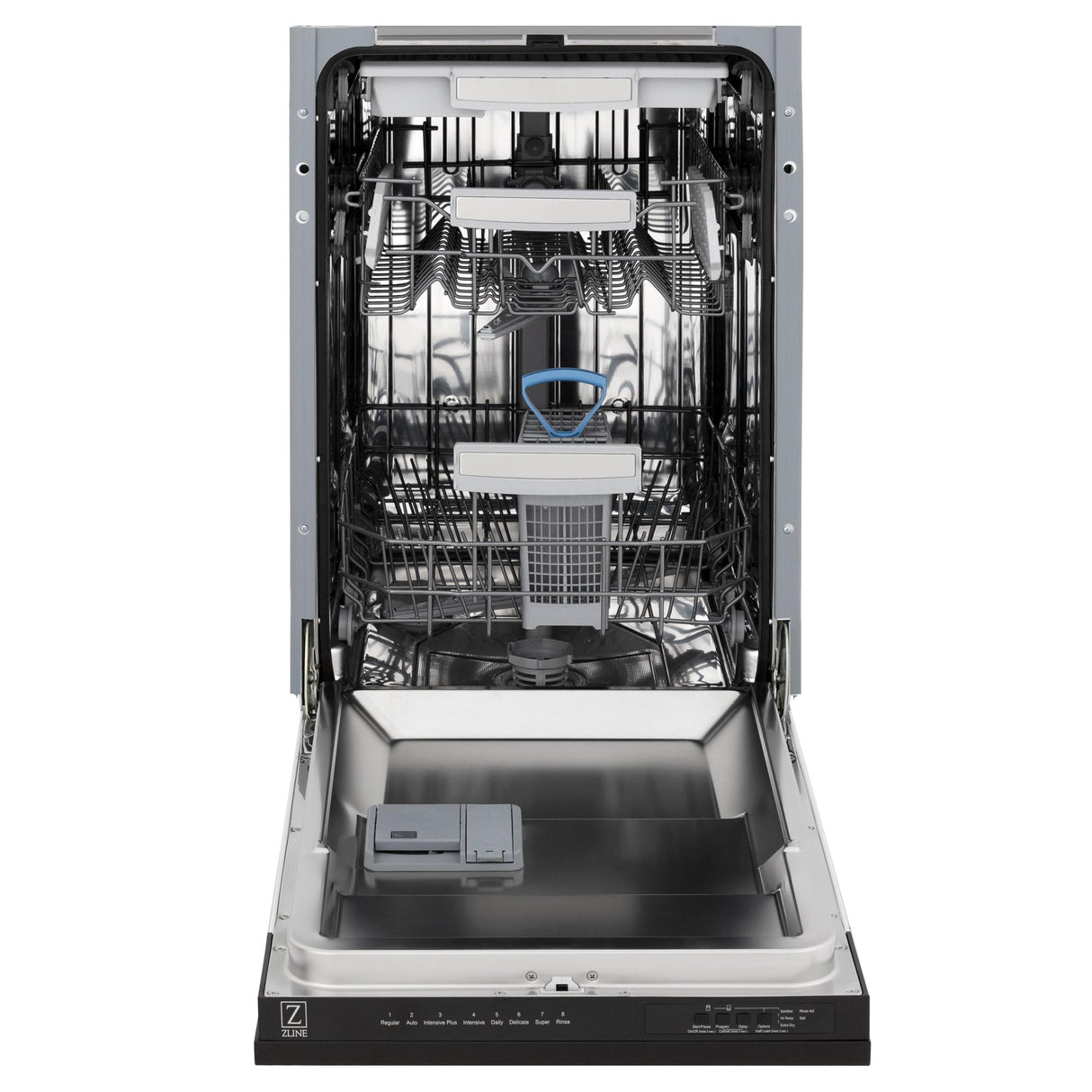 ZLINE 18" Tallac Series 3rd Rack Top Control Dishwasher with Traditional Handle, 51dBa [Color: Black Matte]