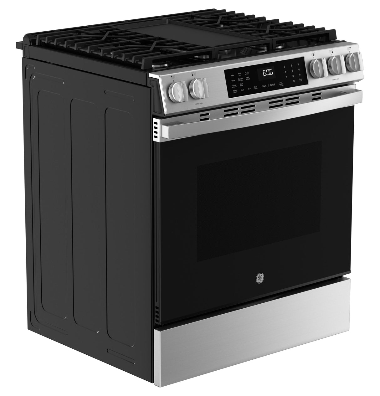 GE® 30" Slide-In Front-Control Convection Gas Range with No Preheat Air Fry and EasyWash™ Oven Tray