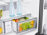 Bespoke 23 cu. ft. Counter Depth 4-Door French Door Refrigerator with AI Hybrid Cooling & Beverage Center™ in Stainless Steel