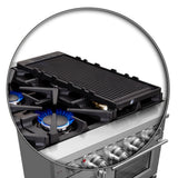 Forno Massimo 48-Inch Freestanding French Door Gas Range, 8 Burners, Convection Oven, Energy Efficient