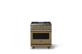 30"W. Dual Fuel Range (Finish: Golden Hour, Trim: Polished Chrome, Fuel: Natural Gas)