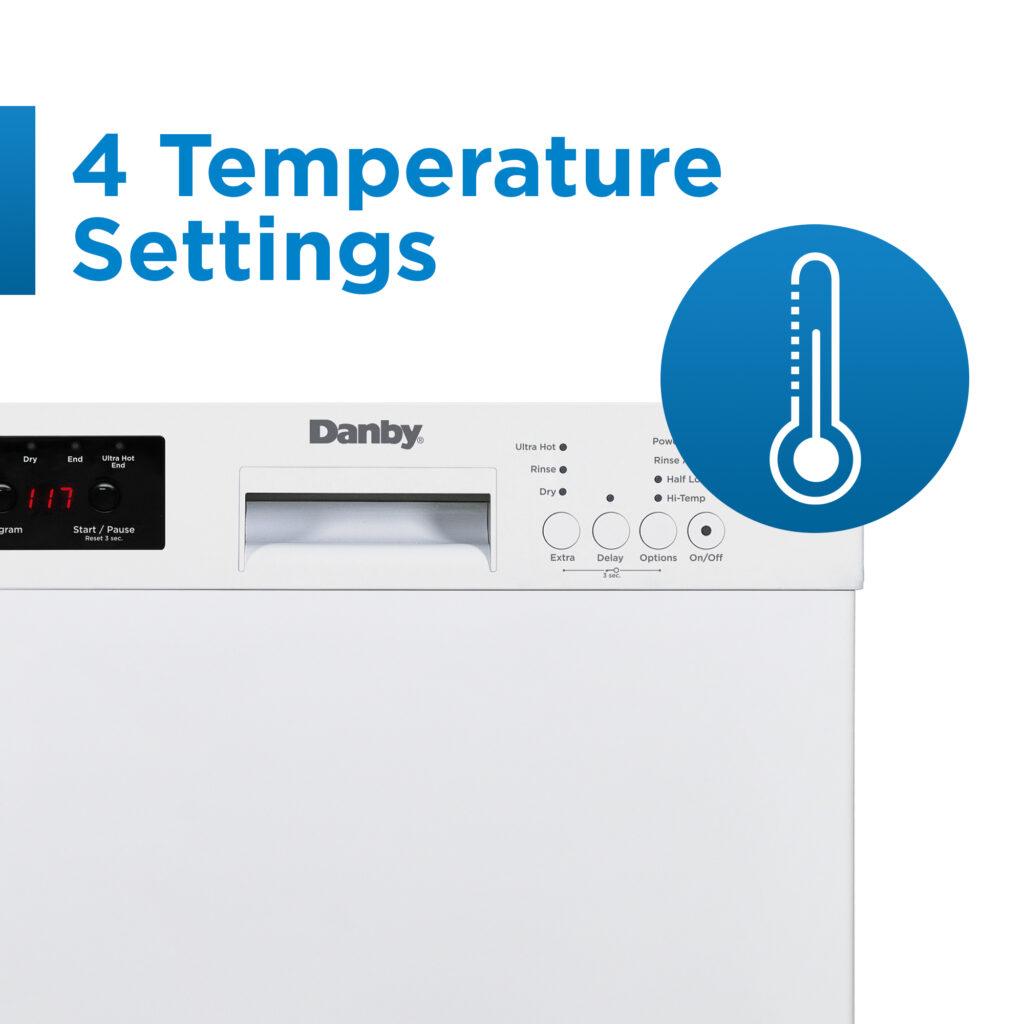 Danby 18" Wide Built-in Dishwasher in White