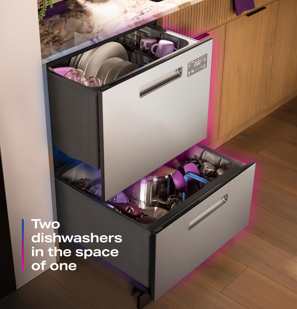 GE Profile™ Dishwasher Double Drawer