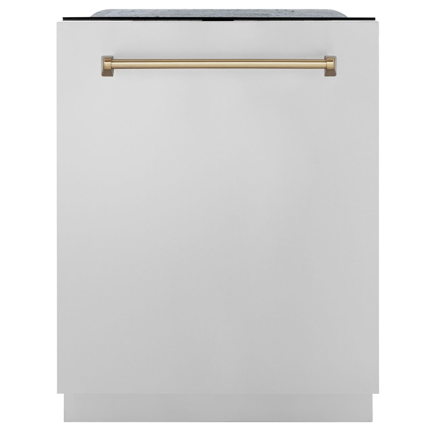 ZLINE Autograph Edition 24" 3rd Rack Top Touch Control Tall Tub Dishwasher in Stainless Steel with Accent Handle, 45dBa (DWMTZ-304-24) [Color: Champagne Bronze]