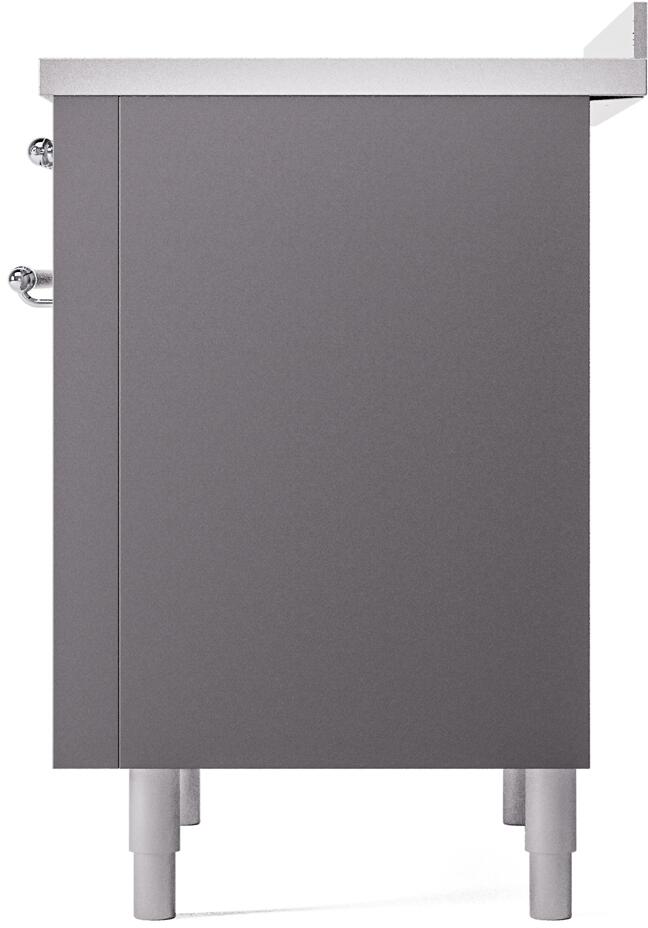 Nostalgie II 36 Inch Electric Freestanding Range in Matte Graphite with Chrome Trim