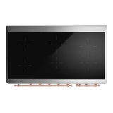 ILVE UMIB48QNR3BKP Majestic III 48 inch Induction Range with 6 Elements, 5.02 cu. ft. Total Oven Capacity (Solid Door, Glossy Black, Copper)