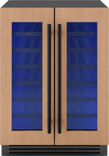 Presrv Wine Cooler, 24in UC, Panel Ready, French Door