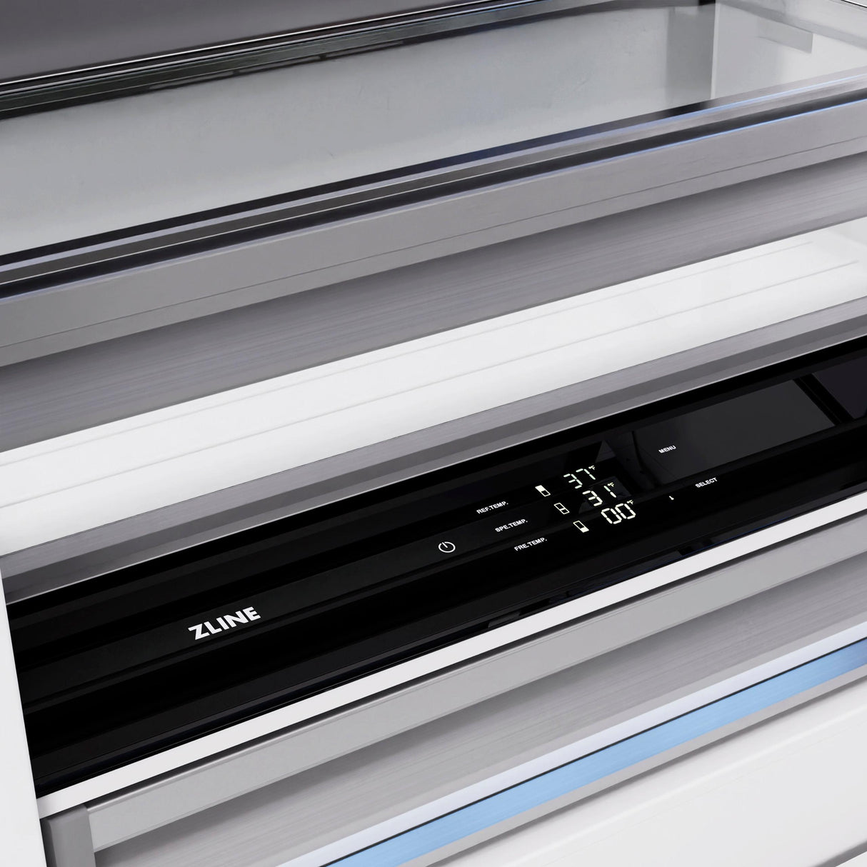 ZLINE 72 in. 39.6 cu. ft. French Door Built-In Bottom Freezer Refrigerator with Water Dispensers and Ice Makers in Stainless Steel (RBIT-304-72)