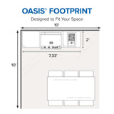 OASIS Outdoor Kitchen Kit, Built-in 700 Series 32 with Stainless Steel Countertops , Propane, Matte/Matt Black