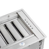 Forno Frassanito 60-Inch Recessed Range Hood, Stainless Steel Baffle Filters, LED Lighting