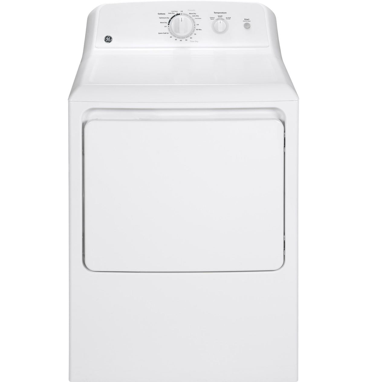 GE® 6.2 cu. ft. capacity aluminized alloy drum electric dryer