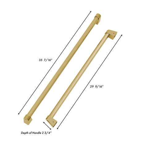 ZLINE Autograph Edition 36 in. Built-in Refrigerator Handles (Set of 3) in Champagne Bronze (RBIVHZ-CB-36)
