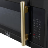 Forno Fornace 30-Inch Over the Range Convection Microwave, Black - 1.5 cu.ft, 300 CFM Vent, Touch Control, LED Light