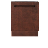 ZLINE 24" Tallac Series 3rd Rack Dishwasher with Traditional Handle, 51dBa (DWV-24) [Color: Hand Hammered Copper]