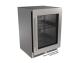 G5 24" Glass Door Refrigerator - Factory Right (Adjustable) Hinge - Indoor/Outdoor Rated