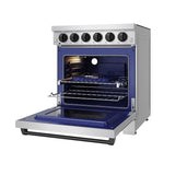 30 Inch Professional Electric Range With Precision Knob Control In Stainless Steel and Black  Gordon Ramsay Series