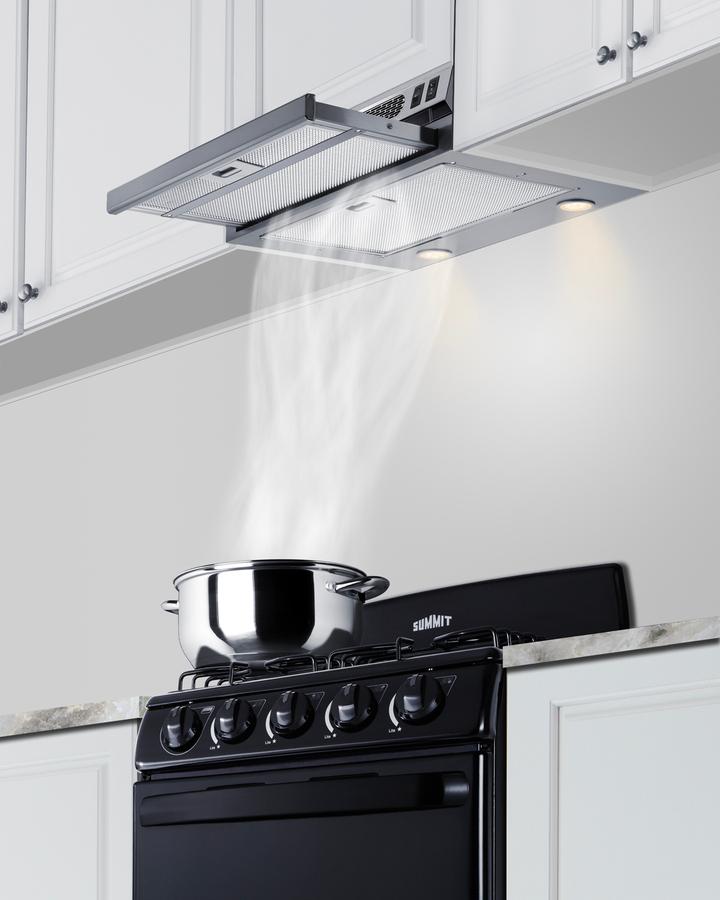 24" Under Cabinet Ductless Retractable Range Hood