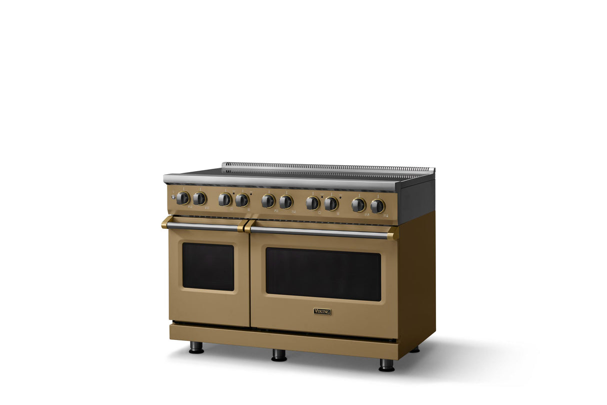 48"W. Induction Range (Finish: Golden Hour, Trim: Brushed Brass)