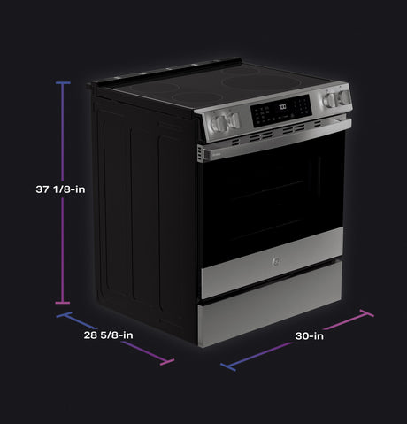 GE Profile™ ENERGY STAR® 30" Smart Slide-In Induction and Convection Range with No Preheat Air Fry and EasyWash™ Oven Tray